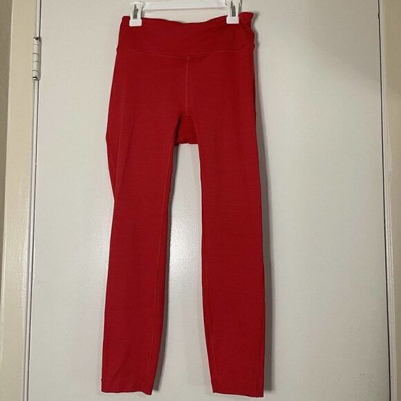 OUTDOOR VOICES Flex Crop Legging red orange workout leggings size small - Picture 2 of 6